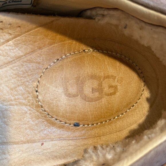 Ugg Australia Mens Leather Loafers Pointe Sheepskin Slip On #1002442 Size 11 - Picture 9 of 15